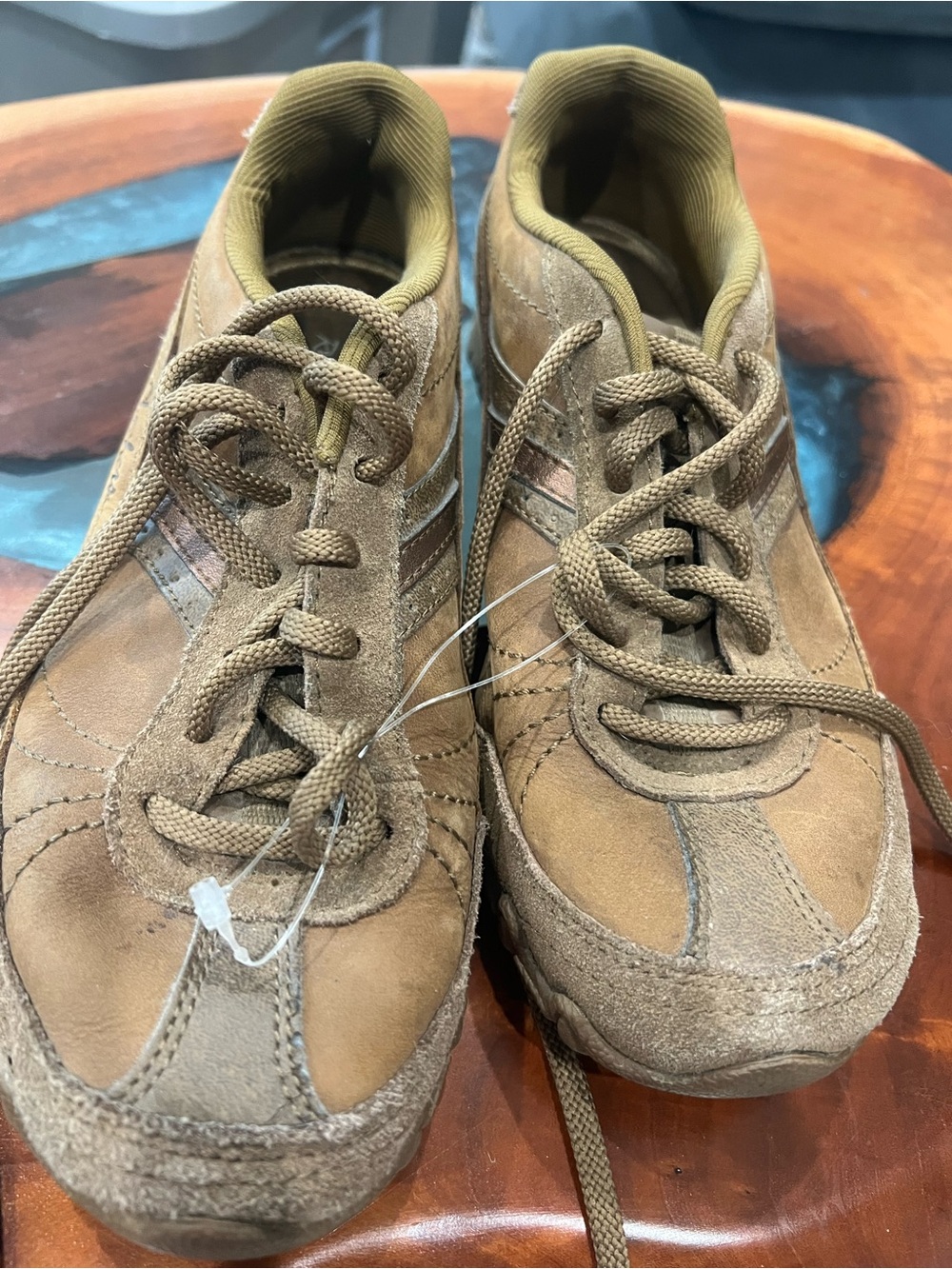 Skechers Women's Tan Suede Casual Sneakers